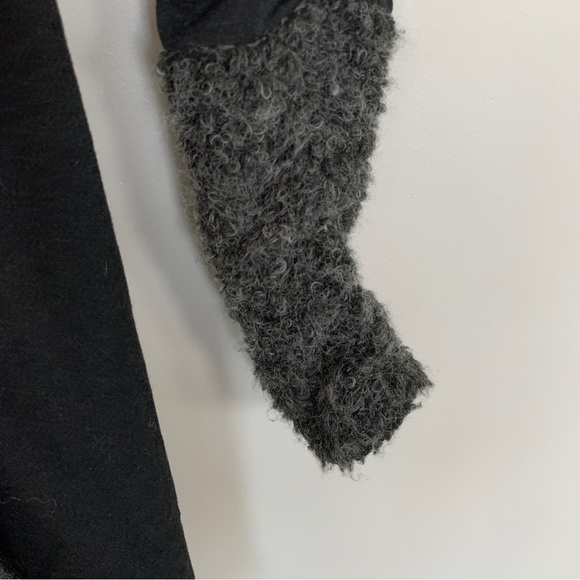 hazel Gray & Black Multimedia Tie Front Cardigan Size M - Picture 4 of 9